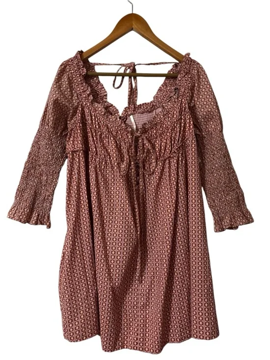 Free People Star Dip Cotton Mini Dress Sz Medium - Picture 5 of 13